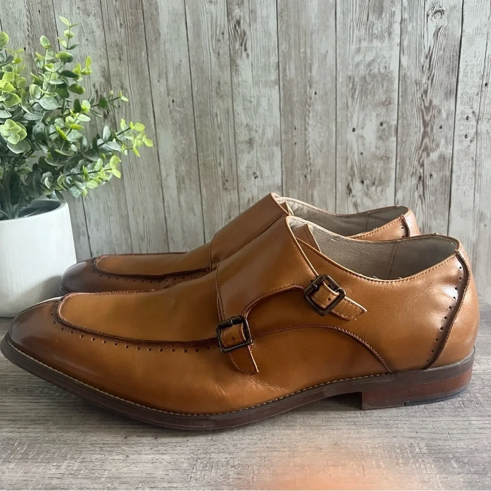 Stacy Adams Baldwin Moc Toe Double Monk Strap 25188 Size 13 Mens